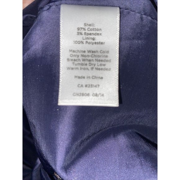 Talbots Blue White Skirt Lined Size 14 Petite Straight Wiggle 19" long - Picture 5 of 5